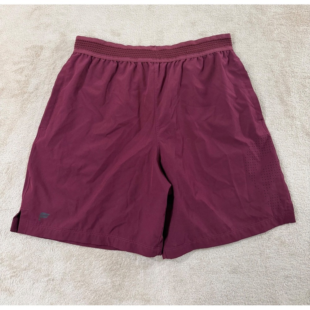 Fabletics Lined Athletic Shorts Men's size M 7" Burgundy Maroon Gym Workout EUC